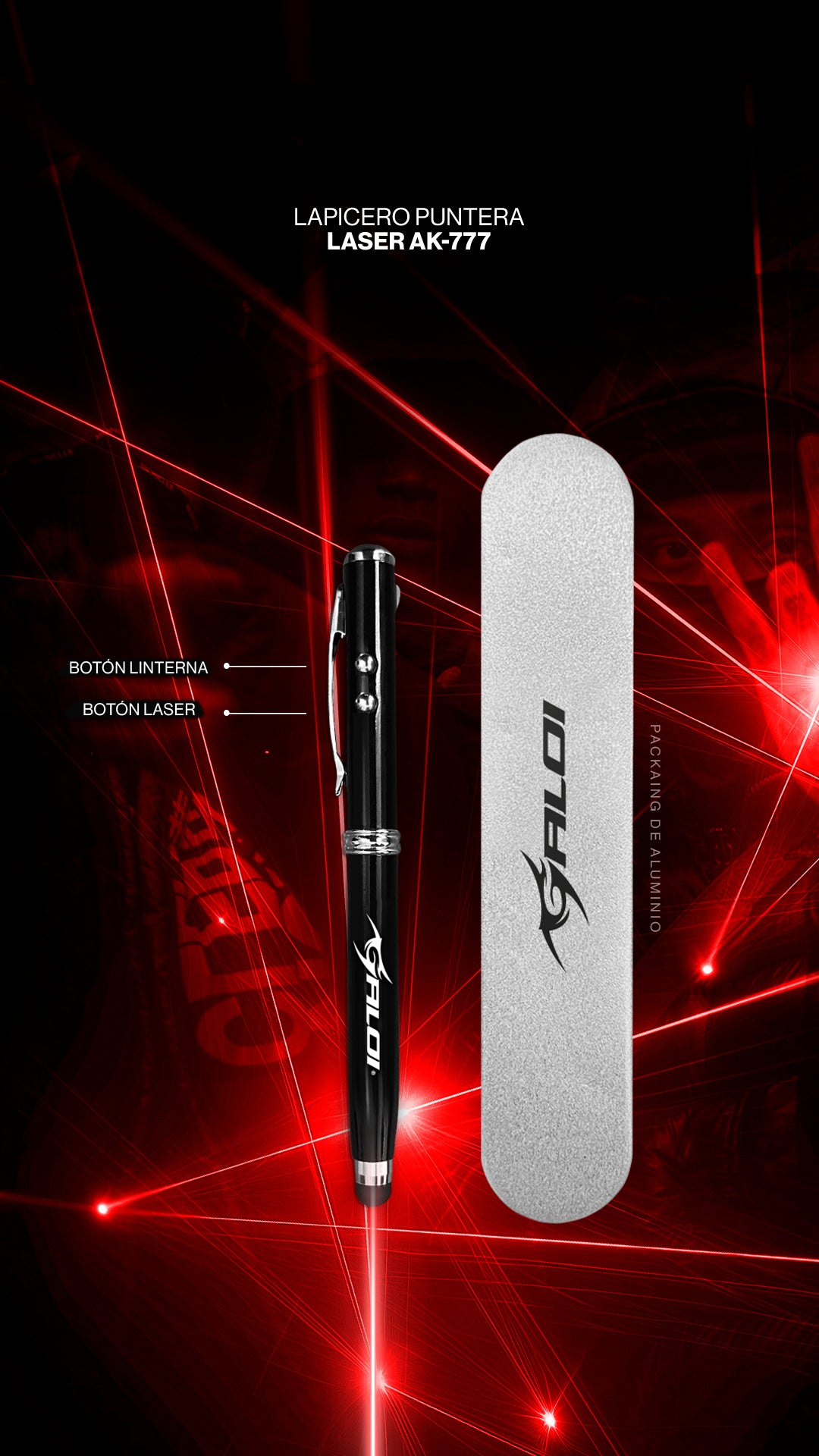 LAPICERO LÁSER 'AK 777' 5 en 1