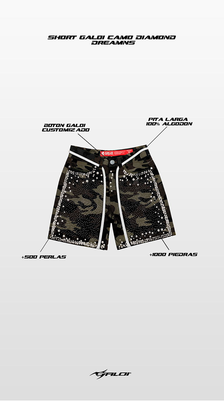 SHORT GALOI CAMO DIAMOND DREAMS