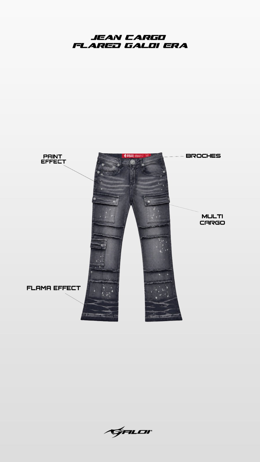 JEAN CARGO FLARED GALOI ERA